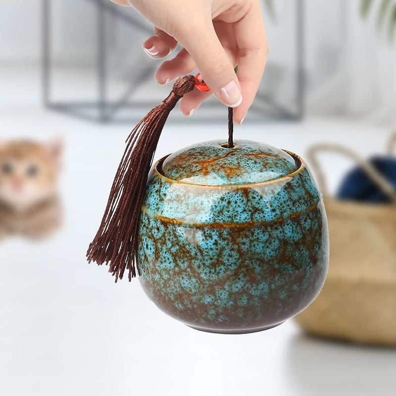 Exnemel Small Urns for Human Ashes, Mini Urn for Ashes for Adults Urns for Pets Dogs, Cat Ashes, Keepsake Funeral Urn Ash Holder (Blue) Blue - BeesActive Australia