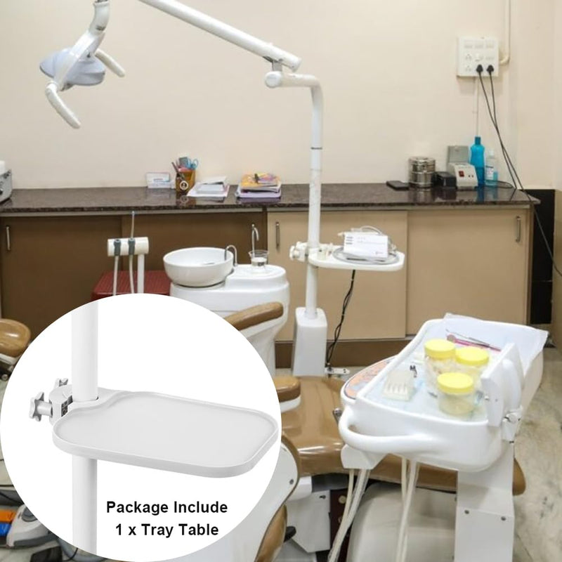 Pole Post Mount Shelf Tray Table for Dental Chair Clinic, Lab, Cosmetic Procedure Tool Organizer Replacement Holder, Adjustable
