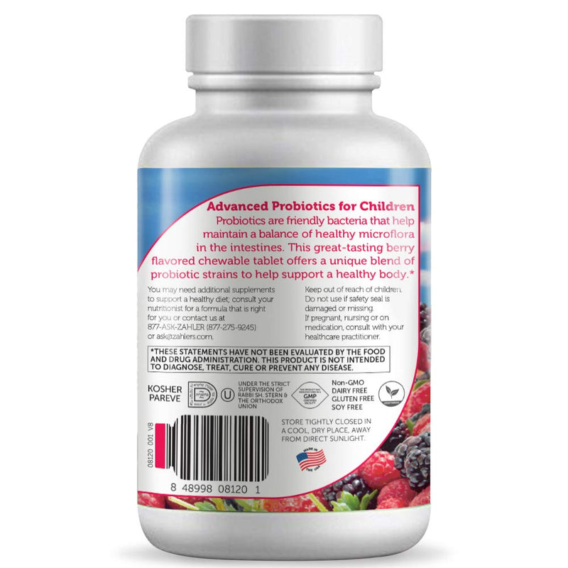 Zahler Kidophilus, Kids Probiotic, Great Tasting Probiotics for Kids, Certified Kosher (90 Count) - BeesActive Australia