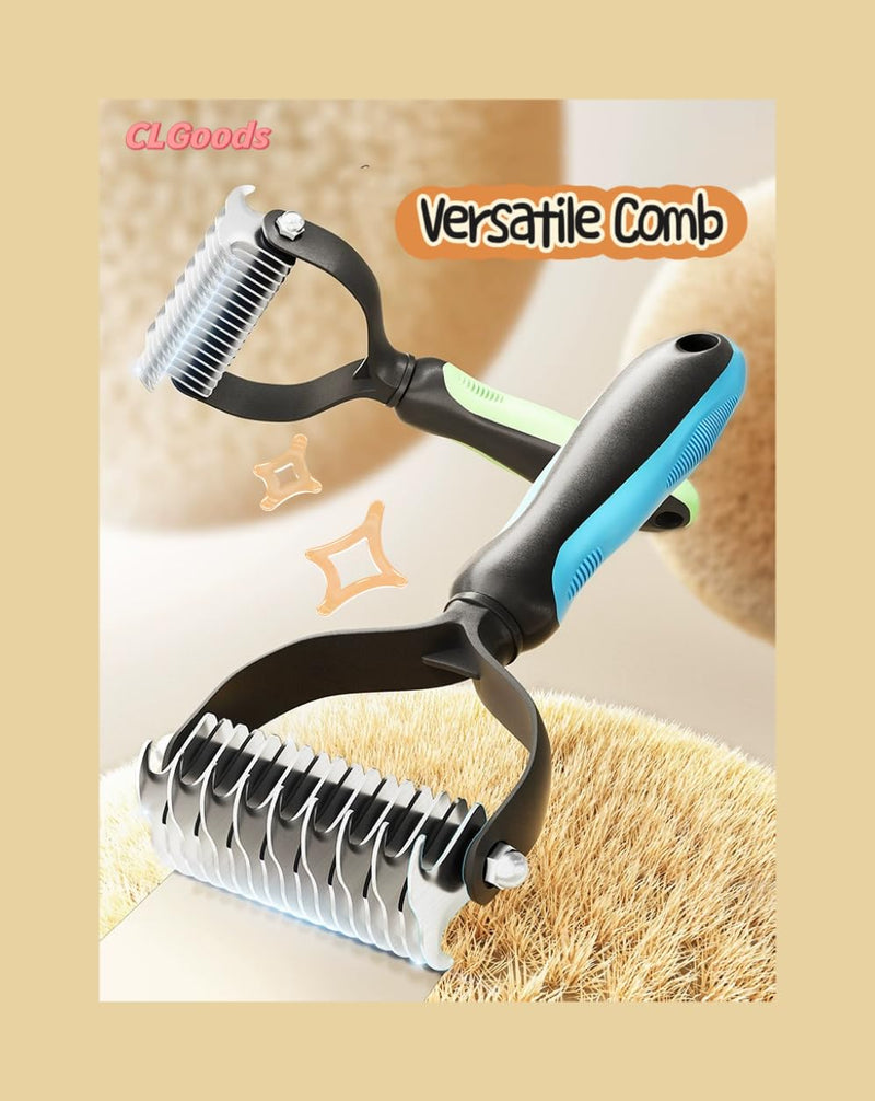 Pet Dual-Sided Dematting Comb，Pet Grooming Comb- Double Sided Shedding, Dog Comb，Pet Comb，Dog Comb for Shedding, Pet Comb - BeesActive Australia
