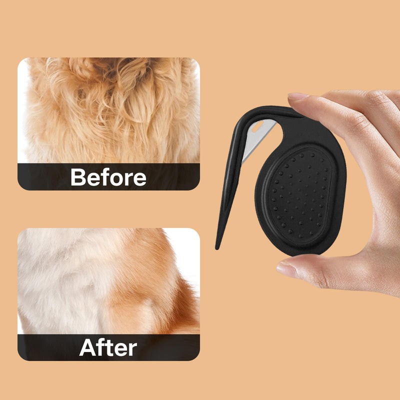 2Pcs Knotting Comb for Cats, Dog, Pet Knotting Comb De Knotting Comb for Dog Pet Hair Removal Tool Cat Dog Grooming Comb Knot Remover Cat Knotting Comb-Black Black-2Pcs - BeesActive Australia