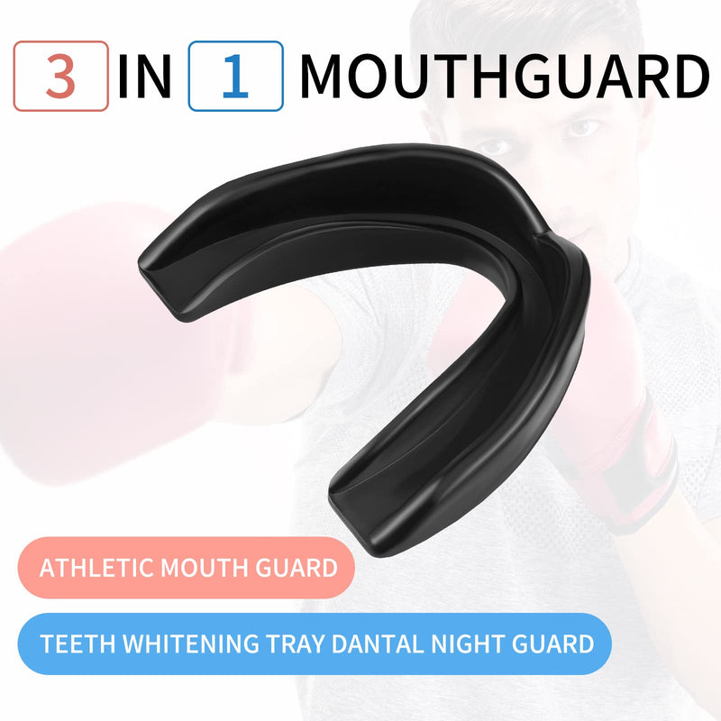 Kathfly 50 Pcs Football Mouth Guards Bulk Sports Mouth Pieces Protection Silicone Athletic Braces Football Accessories Teeth Armor Adult Teenager Teeth Armor for Boxing Basketball Hockey Black