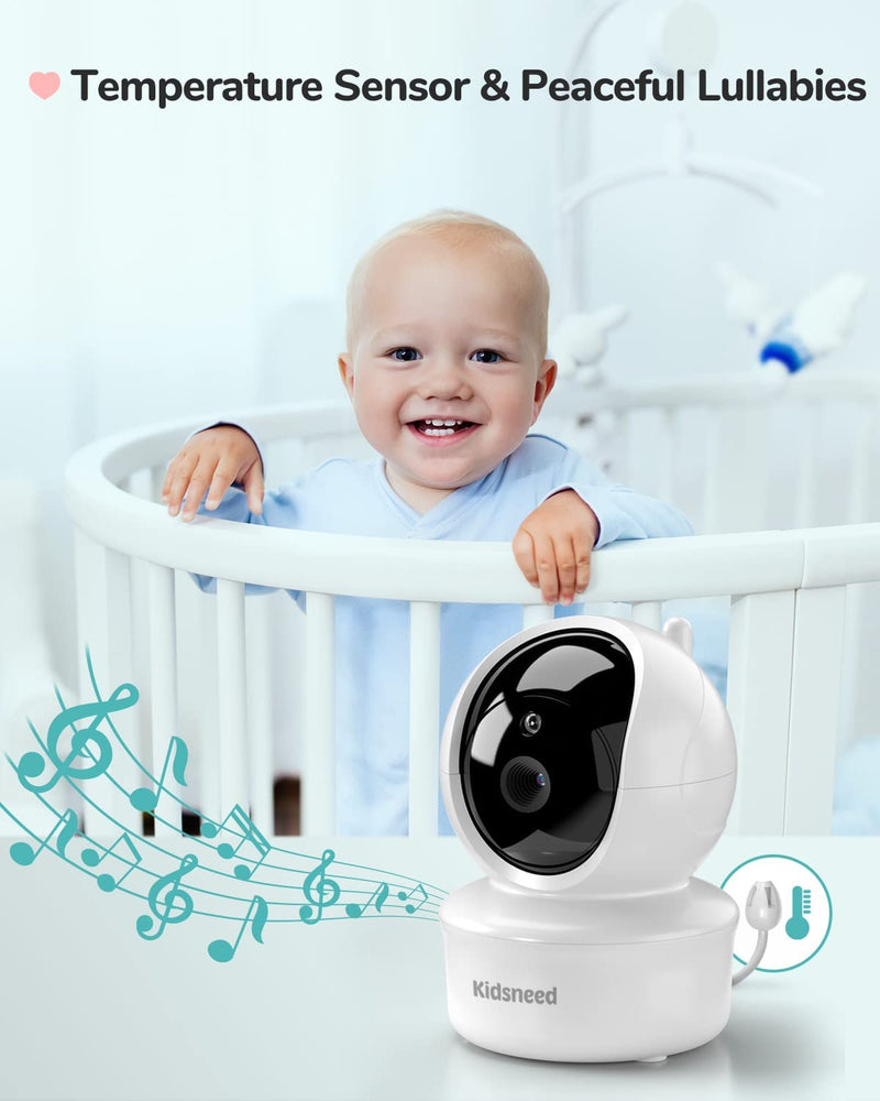 Kidsneed Baby Monitor - 3.5 Inch Video Baby Monitor with Remote Control Pan& Tilt &Zoom Camera, Two-Way Audio, Night Vision, Temperature Monitoring, Lullabies, 960ft Long Range 935A - BeesActive Australia