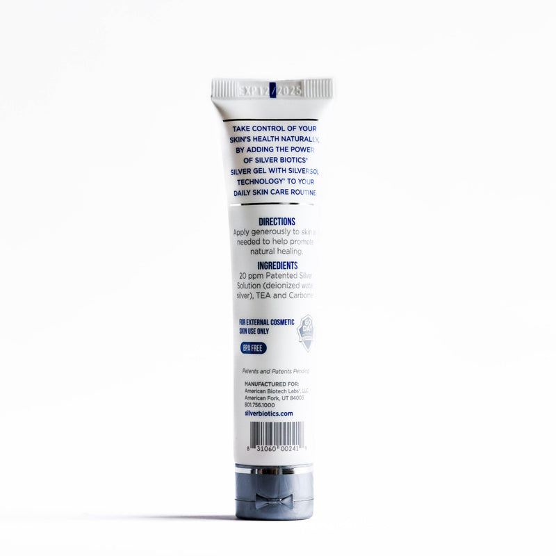 American Biotech Labs Silver Biotics Colloidal Silver Gel Nano-Silver 20 PPM Soothing Skin Gel | Versatile 1.5 oz Gel for Skin Comfort and Wellness 1.5 Ounce (Pack of 1) - BeesActive Australia