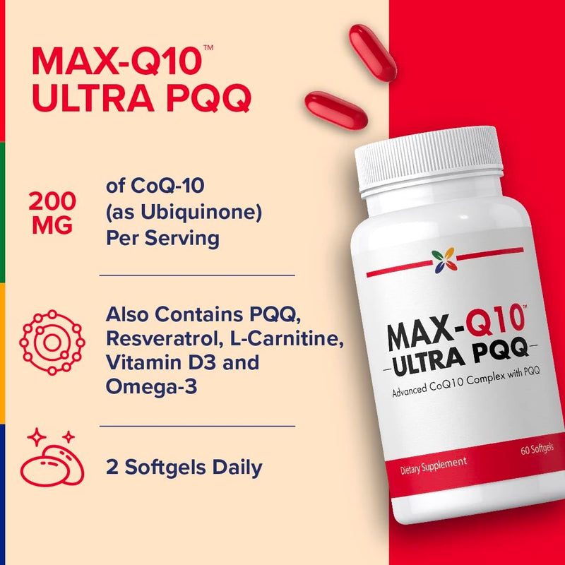 Stop Aging Now - Ultra CoQ10 Complex - 200mg - Antioxidant & Cardiovascular Support - Turmeric Root Extract - 60 Softgels