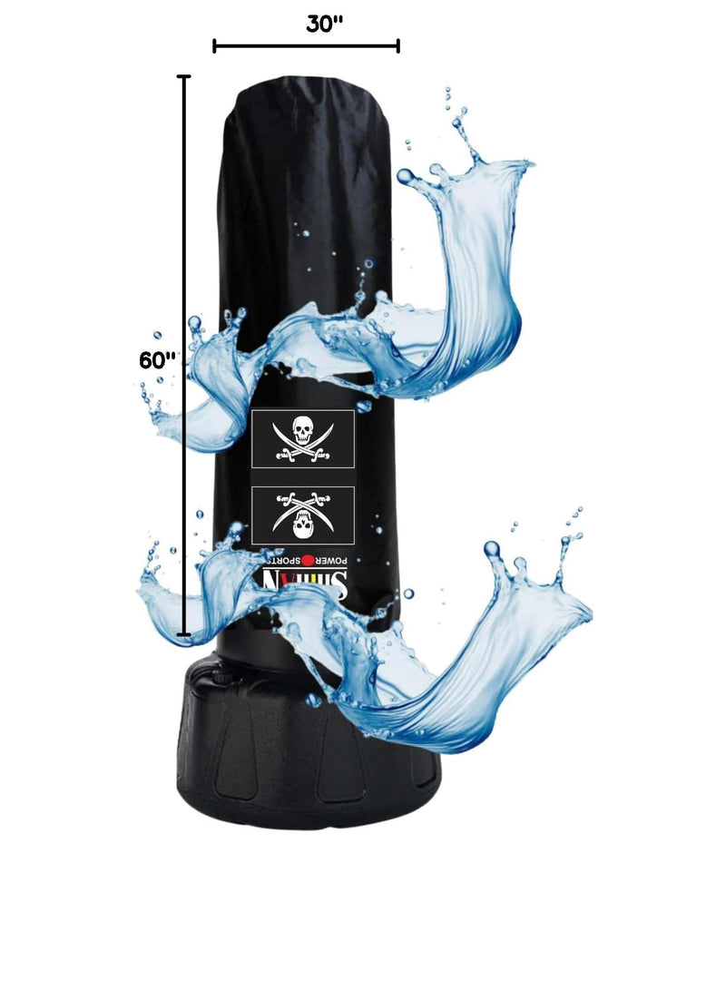 Pirates Boxing Bag Cover Waterproof 5-6ft x 24inch Diameter Large Bag Punch Bag Outdoor Protection for Your Boxing Bag Ideal for freestanding Strike Bags, BLACK - BeesActive Australia