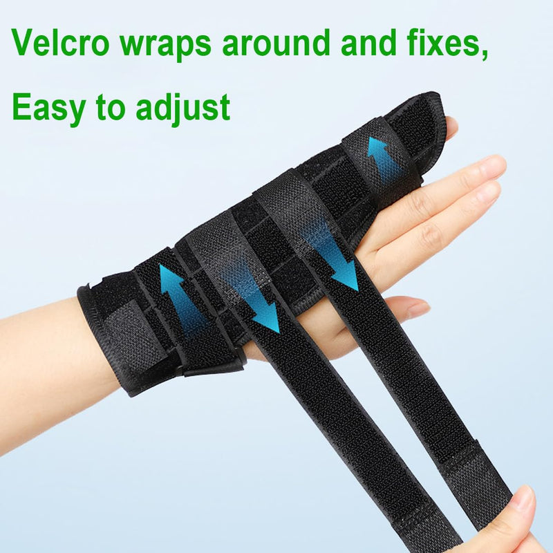 Boxer Finger Splint Brace Adjustable Metacarpal Hand Brace Supports Pinky, Ring, Middle Metacarpals and Knuckles Right or Left,Straightening for Trigger Finger, Injury, Fracture, Broken, Tendonitis