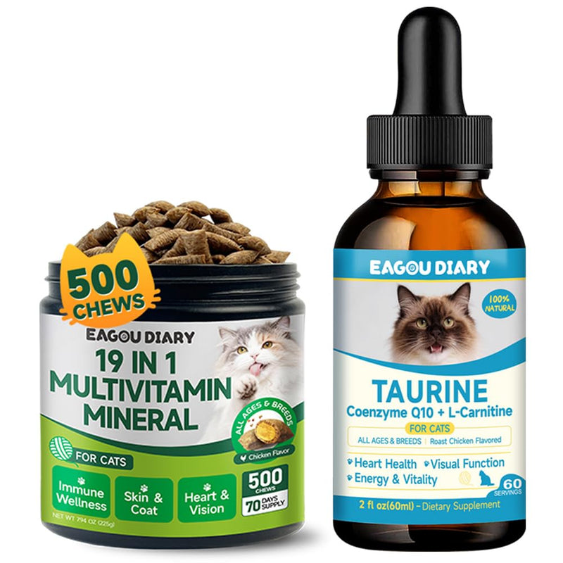 Eagou Diary Taurine for Cat Vitamins Treat + Taurine for Cat