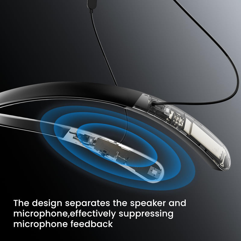 Edifier OTC Bluetooth Hearing Aids & Neckband Headphones for Adults, 2-in-1 Grey