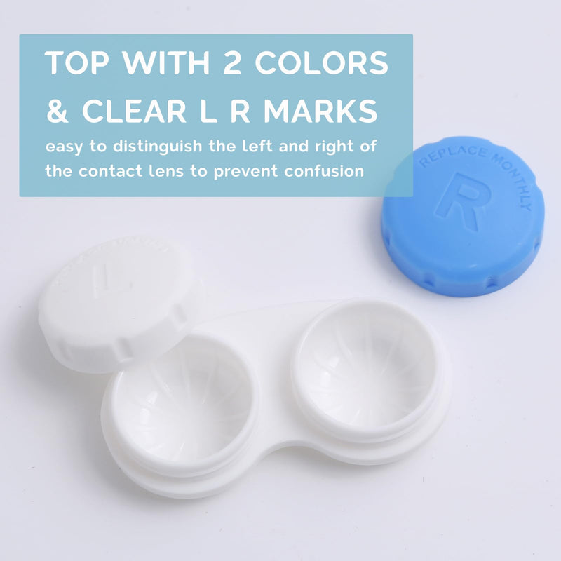 Contact Lens Case, 12 Pack Colorful Empty Contact Lens Cases Box Holder Container for Storage, Travel, Daily Home Use multi-color
