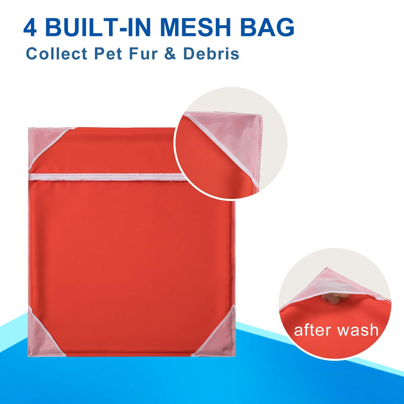 Pet Laundry Bag, Pet Washing Bag for Guinea Pig Cage Liner, Dog Bed, Pet Fleece & Blanket, Stop Pets Hair Clogging Washing Machine, Pet Laundry Helper - 30"×35", Orange 30x35in - BeesActive Australia