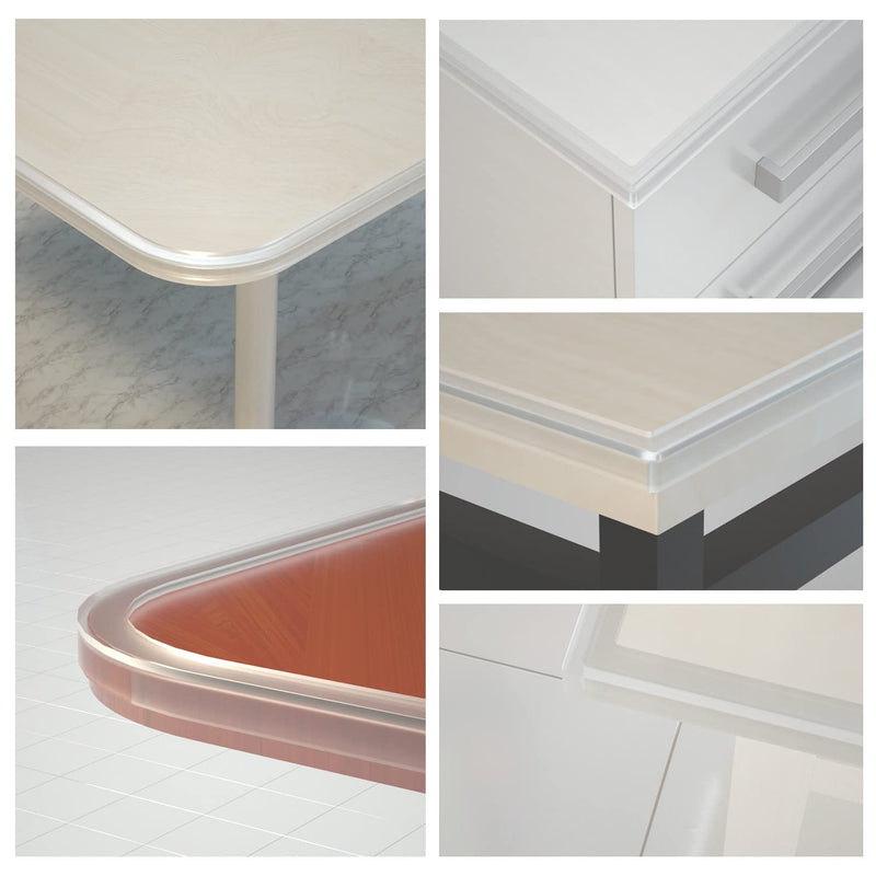 Clear Edge Protector,Safe Corner Protector, Anti-Sharp Edge Protector, for Furniture, Drawers, Tables, Cabinets 2inX3.28FT