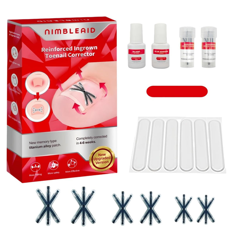 Upgraded Titanium Alloy Ingrown Toenail Corrector with Upgraded 6-Angle Shape,3x Stronger Pull Force,Ingrown Toenail Removal Kit, Ingrown Toenail Treatment for Women and Man (Small size) 1 Count (Pack of 14) - BeesActive Australia