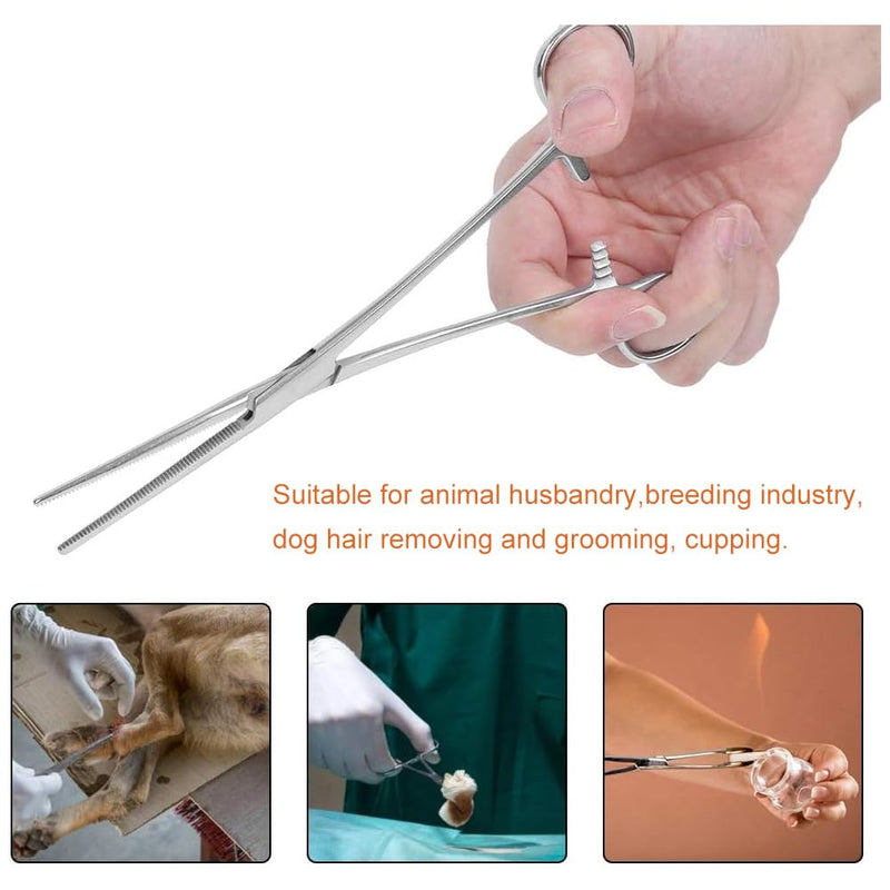 Pet Ear Hair Tweezers, Stainless Steel Hemostat, Pet Tweezers for Dogs and Cats, Hemostat, Veterinary Forceps, Pet Puller Tweezers, Straight End Clamp, Pet Puller Tweezers - BeesActive Australia