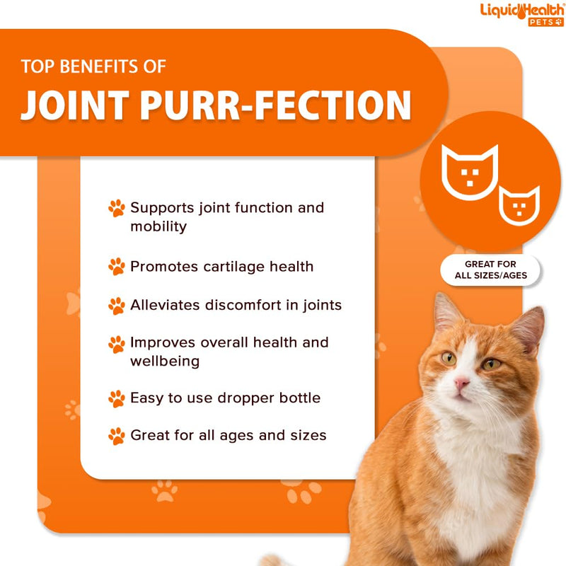 LIQUIDHEALTH Pets K9 Glucosamine Chondroitin Supplement for Dogs & Puppies & Joint Purr-Fection Hip & Joint Glucosamine Drops for Cats & Kittens - Pet Supplement Bundle for Joint Health & Mobility - PawsPlanet Australia