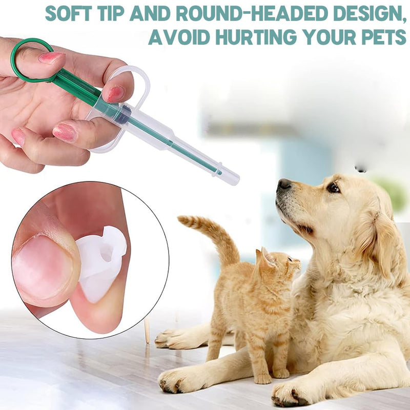 UYVPAER Pack of 3 Cat Tablet Dispenser, Tablet Dispenser for Cats, Pill for Cats, Medicine Feeder, for Cats and Small Dogs (Blue, Red, Green) - BeesActive Australia