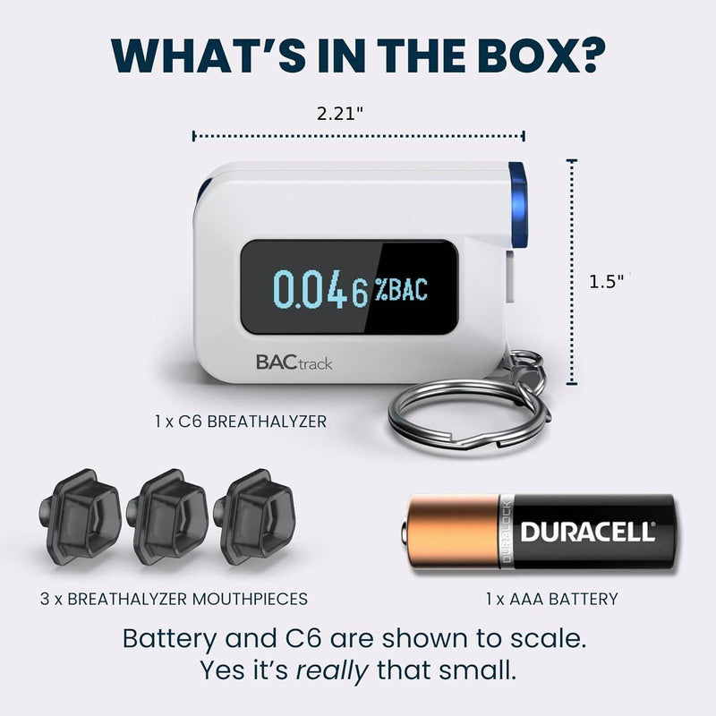 BACtrack C6 Keychain Breathalyzer | Professional-Grade Accuracy | Optional Wireless Smartphone Connectivity | Compatible w/ Apple iPhone, Google & Samsung Android Devices | Apple HealthKit Integration 1