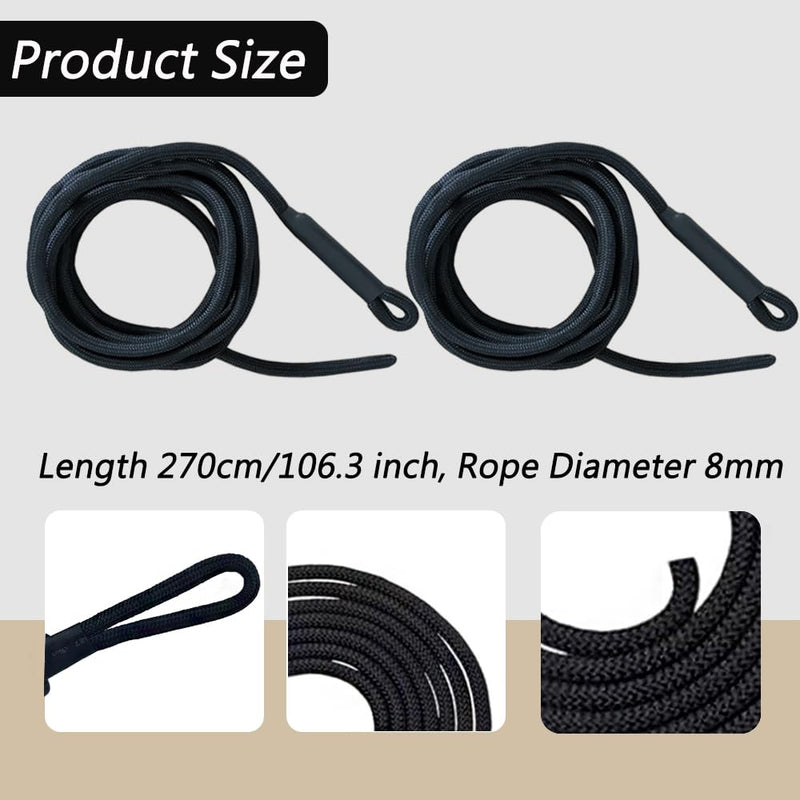 2 PCS Pilates Reformer Pull Rope Parts, Pilates Reformer Ropes Replacement Strap, Suitable for Home Studio use of Yoga Fitness Equipment, Pilates core Bed Accessory Yoga Strap.