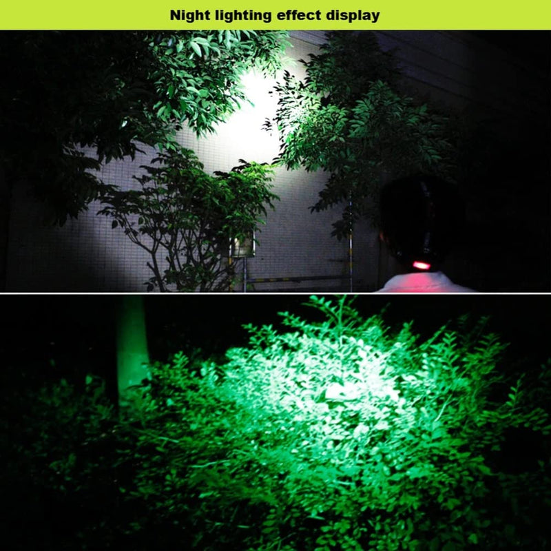 USB Rechargeable Green Light Headlamp,5000 High lumens Brightest White & Green LED Hunting Headlamps,IPX4 Waterproof Zoomable Work Headlight Head Flashlight for Camping, Hiking, Running