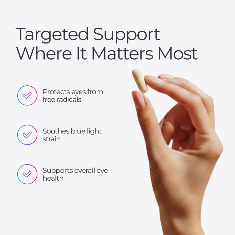 Livingood Daily Eye Support, Lutein and Zeaxanthin Supplements, 60 Capsules | 13-in-1 Formula for Vision Health, Lutein, Zeaxanthin, Astaxanthin, Lycopene, Vitamin A, Maqui Berry, Vegan, Made in USA