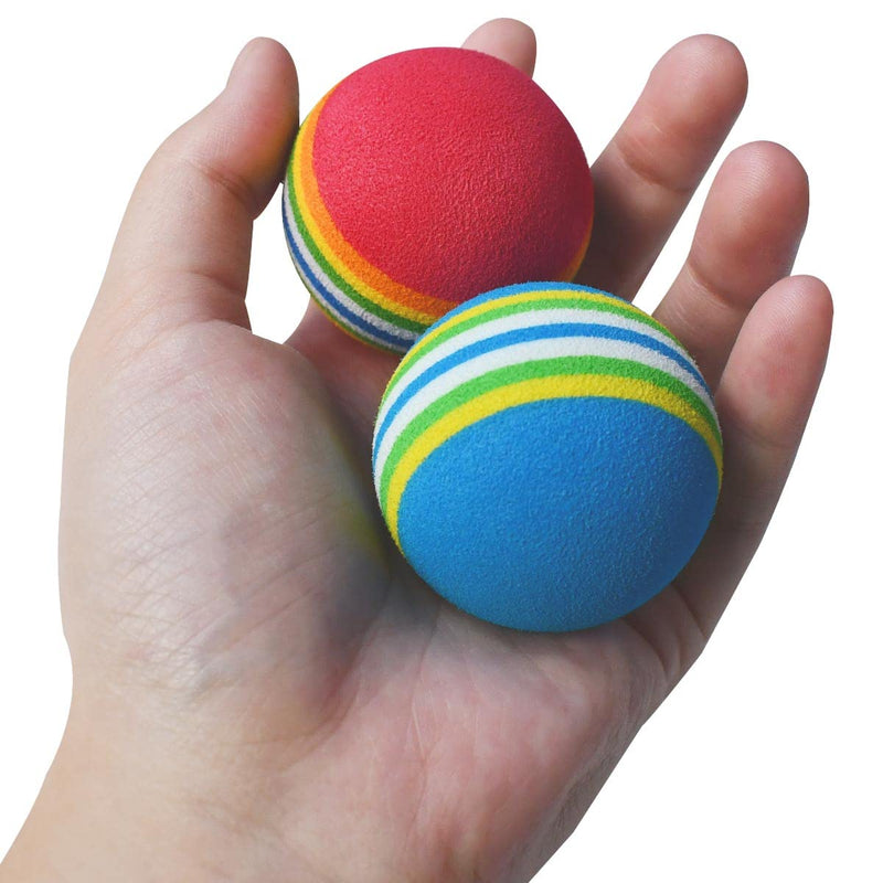 12 Pack Foam Cat Toy Balls Cat Foam Soccer Ball Pet Foam Ball Soft Cats Toys Sponge Balls Colorful Quiet Eva Interactive Toy Ball for Kitten Dog Puppy Indoor Activity Play Chase Training Chewing - BeesActive Australia