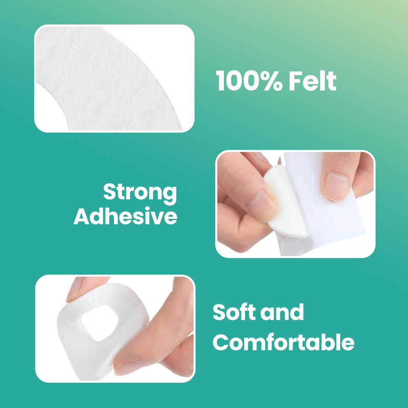 Welnove 42pcs Callus Pad with Water-Resistant Self-Stick Adhesive, Protects Foot, Heel and Toes from Rubbing and Friction,Oval Shape Design,Reduce Pressure and Friction from Shoes Rubbing-White White - BeesActive Australia