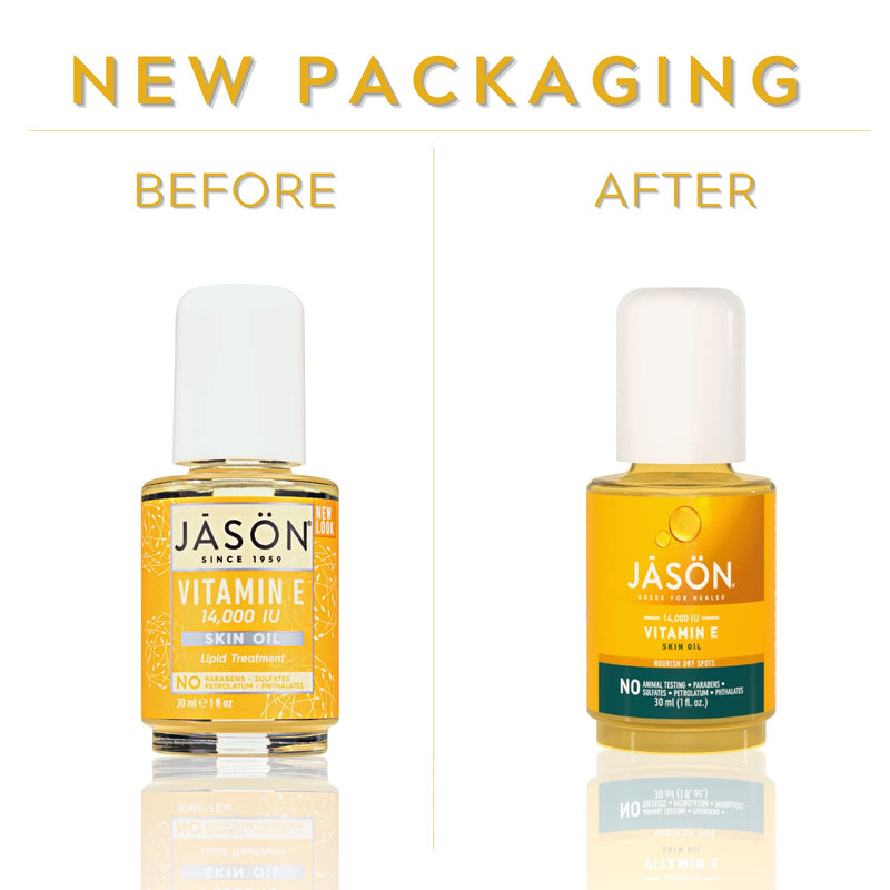 JASON Vitamin E 14,000 IU Moisturizing Oil, For Nourishing Dry Spots, 1 Fluid Ounces (Pack of 2) 8 Fl Oz (Pack of 2) 14000 IU Skin Oil