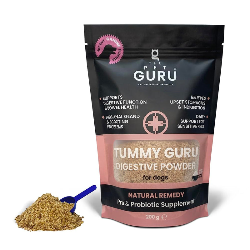 Tummy Guru Tummy Settler for Dogs, 200gm - Natural Dog Health - Pre and ProBiotic - Improve Immunity - Anal Gland Problems - Relieves Upset Stomach, Diarrhoea, Constipation