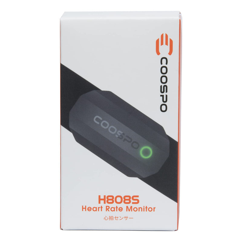 COOSPO Bluetooth Heart Rate Monitor Chest Strap H808S, ANT+ BLE HR Monitor Chest, HRM IP67 Waterproof, 300H Battery Life Black