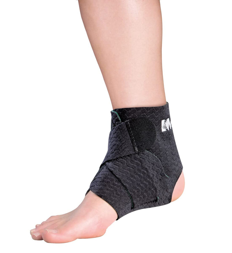 Mueller Sports Medicine Green Adjustable Ankle Support Brace, Ankle Pain Relief Support for Men and Women, Ideal for Sprains, Strains, Arthritis, Black, One Size Green/Black