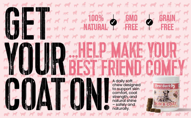 Omega 3 Skin & Coat Dog Supplements – 120 Soft Chews with EPA & DHA, Collagen, Biotin & Zinc – Helps Itchy Skin, Shedding & Dry Coat – Natural Beef Flavour
