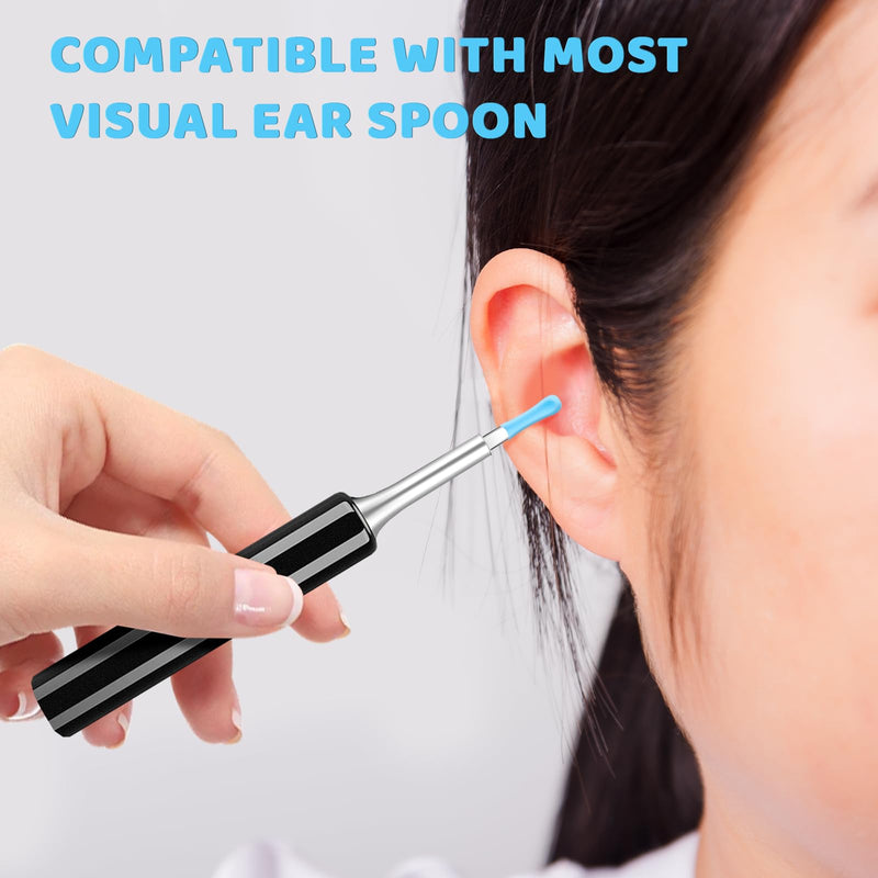 30 PCS Ear Wax Removal Replacement Tips for Ear Camera, Silicone Replacement Tips Ear with Manual Ear Cleaning Tool Set, Ear Spoon Tip Cover Replacement Accessories for Ear Camera Otoscope - BeesActive Australia