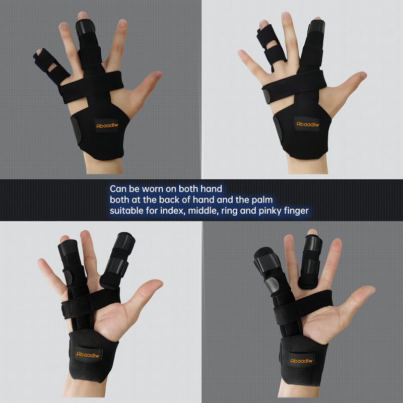 Abaadlw Trigger Finger Splint 2 Pcs, Adjustable Index Finger Splint, Finger Splint Middle Finger, Ring Finger Splint, Pinky Finger Splint,Hand Brace Black-B1-2 M - BeesActive Australia