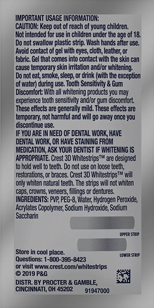 Crest 3D No Slip Whitestrips Professional Effects Teeth Whitening Kit 20 ea - BeesActive Australia