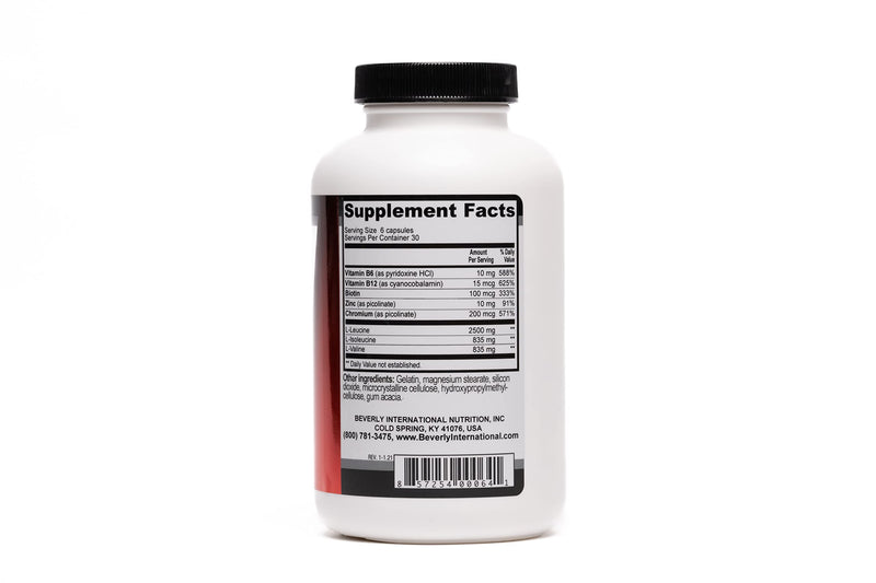 Beverly International Muscularity, Specialty BCAA Formula, 180 Capsules | Muscle Building & Preservation, Muscle Recovery, Energy Metabolism, Muscle Guard, Chromium Picolinate, B6, B12 & Biotin
