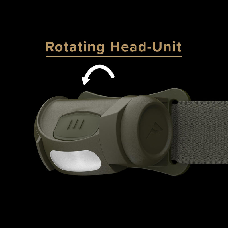 Princeton Tec Fred Headlamp 200 Lumens Dimmable Ultrabright White LED, IPX4 Water Resistance and 41 Hour Burn Time, Perfect for Hiking, Camping, Hunting, Fishing, and Safety Preparedness, Olive Drab