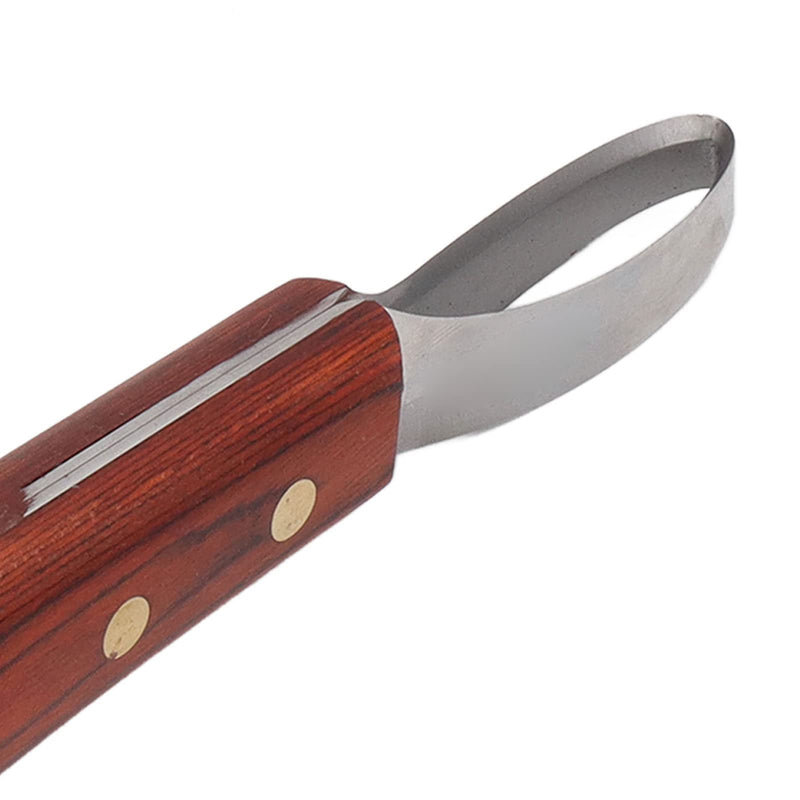 Professional Farrier Tool Super Sharp Hoof Knife Stainless Steel Hoof Trimmer Shears with Rubber Wood Handle for Cattle Horse Hoof - BeesActive Australia