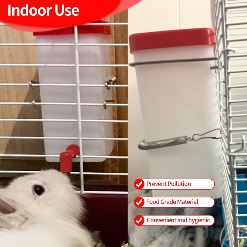 (32oz) Anti Bite Small Animal Brass Nozzle Water Bottle, Hanging Cage Automatic Small Pet Food Bowl Water Bottle Dispenser for Bunny Hamster Guinea Pig Chinchilla Mouse, BPA Free - BeesActive Australia