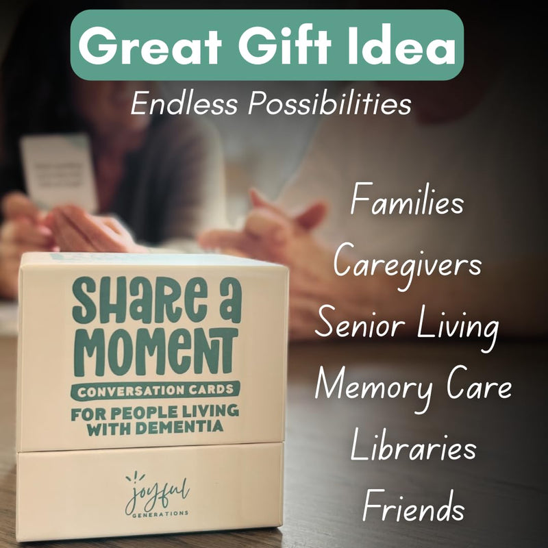 Share a Moment Conversation Cards | Dementia Activities for Seniors | Alzheimer‚Äôs & Dementia Conversation Cards | Great for Individuals Living with Dementia, Families and Caregivers - BeesActive Australia