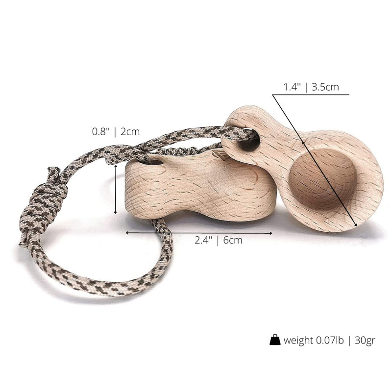 RainDrop Pair Pocket-sized Fingerboard for Rock Climbing - Portable Hangboard Finger Trainer for Grip Strength, Wood