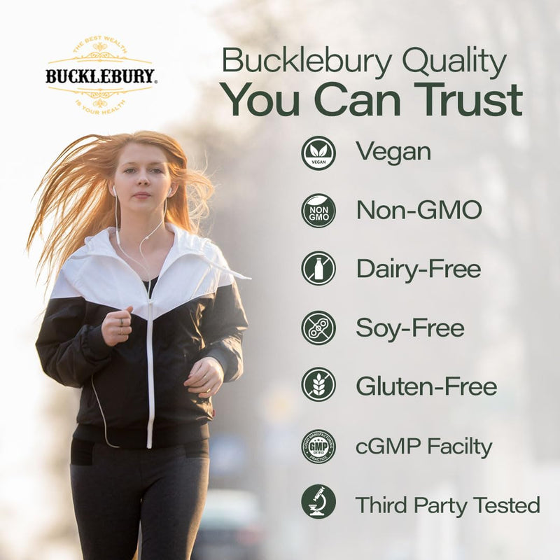 BUCKLEBURY Wild Crafted Irish Sea Moss Gummies with Bladderwrack & Burdock Root - Natural Chewable Multivitamin Vegan Sea Moss Gummies for Immune, Thyroid & Digestive Support - 60 Count