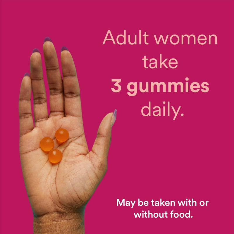 SmartyPants Women's Multivitamin Gummies, Sugar Free: Biotin, Methylfolate, Omega 3 (ALA), Vitamin D3, C, Vitamin B12, B6, A, K & Zinc, Inositol, Gluten Free, 60 Count (20 Day Supply) Old Formula