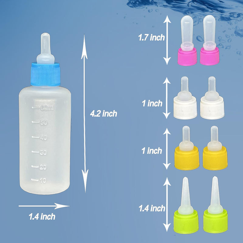 Bottle Kit 60ml Pet Feeding Bottle, pet Feeding Tool, Newborn Animal Feeder Practical, Replacement Pet Bottle with 10pcs Nipples - BeesActive Australia