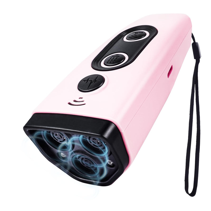 Anti Barking Device for Dogs, 3X Ultrasonic Dog Bark Deterrent Devices to Stop Own or Neighbor's Dog Barking, 5 Modes 35FT Range, Safe for Dogs Training, Bark Control Indoor Outdoor, Pink