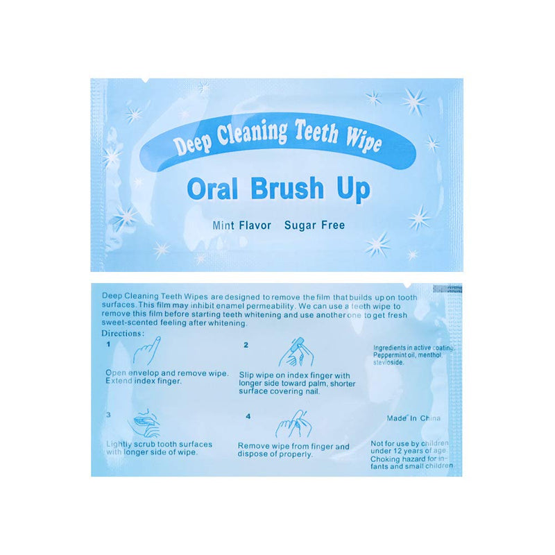 Mint-Flavored Oral Finger Wipes Teeth whitening Wipes Oral Cleaning Wipe (100 Pcs) 1 Count (Pack of 1) - BeesActive Australia