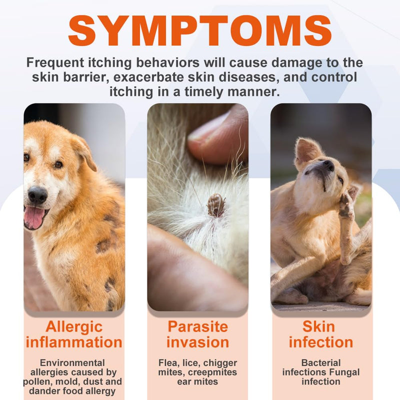 Dog Allergy Relief Chews – Anti Itch Skin & Coat Supplement for Dogs with Probiotics, Omega 3, Alaskan Salmon Oil, Bovine Colostrum & Turmeric – Gut Health & Immune Support Soft Chews 60 Dog Chews