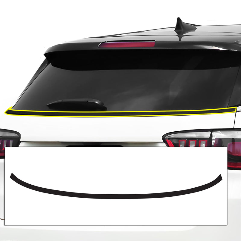 BOGAR TECH DESIGNS for Jeep Compass 2018-2026 Rear Bumper Chrome Delete – Precut Vinyl Trim Overlay, Gloss Black Blackout Look - BeesActive Australia