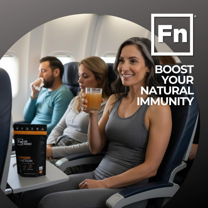 Fn Life Science Immune Function Drink Mix, 30 Servings, 229.86g | Immune support drink mix with IP6, Vitamin C, D3 + K2, Zinc, Fulvic Minerals, and 30 full-size servings.