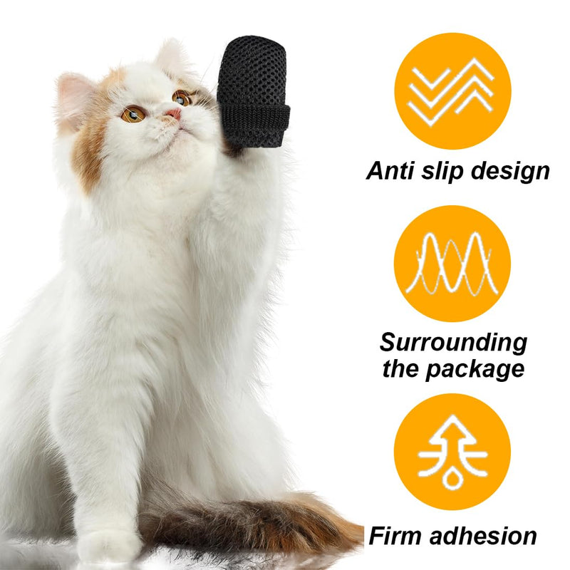 WeddHuis Pack of 4 cat shoes, adjustable cat boots, breathable mesh anti-scratch protect pet cat claws, protect anti-scratch bathing shaving nail clipping - BeesActive Australia