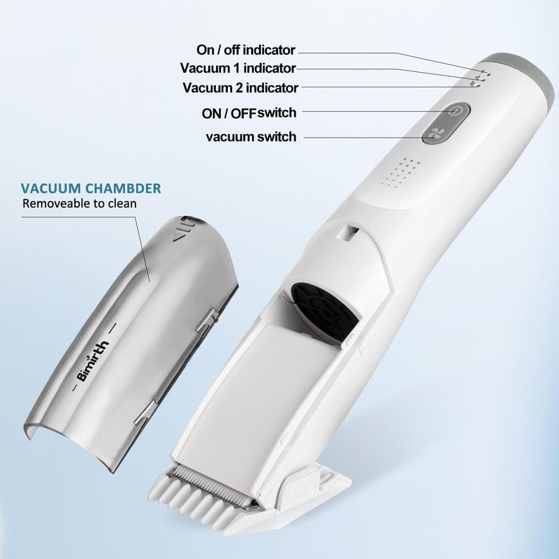 Baby Hair Clipper with Vacuum - Hair Trimmer for Kids and Toddlers - Waterproof, Rechargeable, Cordless Hair Cutting Machine for Children (with Bag) - BeesActive Australia